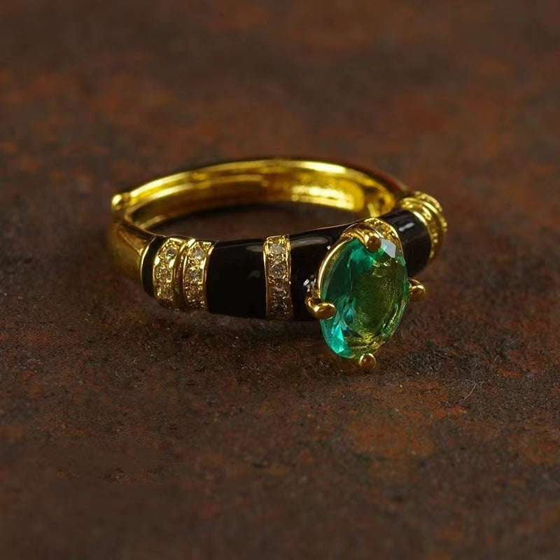 Anillo Eclipse Esmeralda