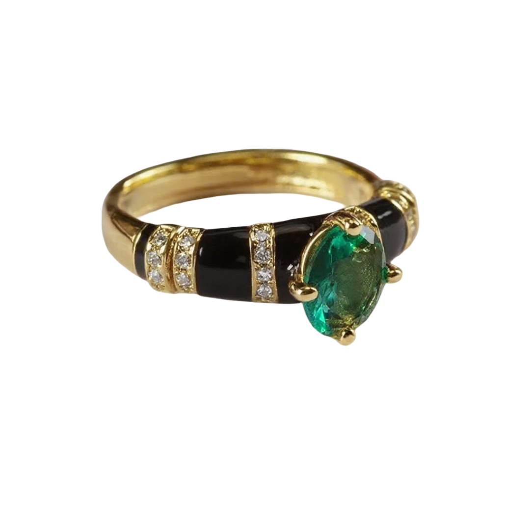Anillo Eclipse Esmeralda