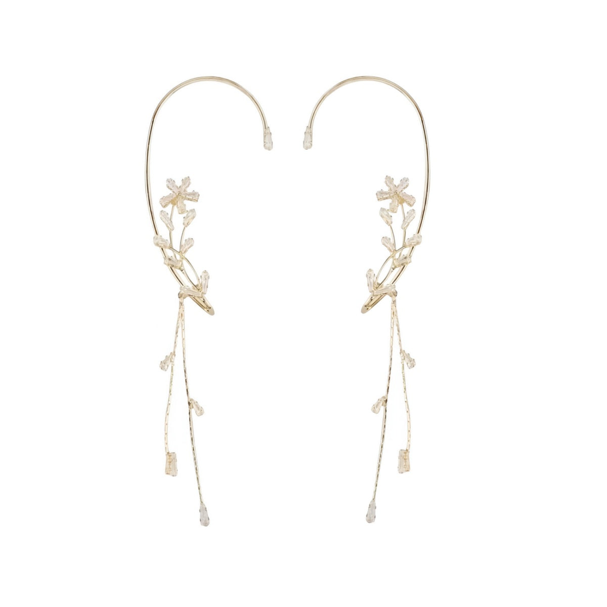 Pendientes de borlas en forma de copo de nieve