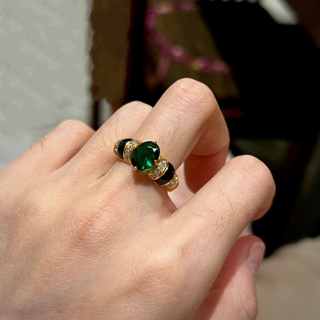 Anillo Eclipse Esmeralda