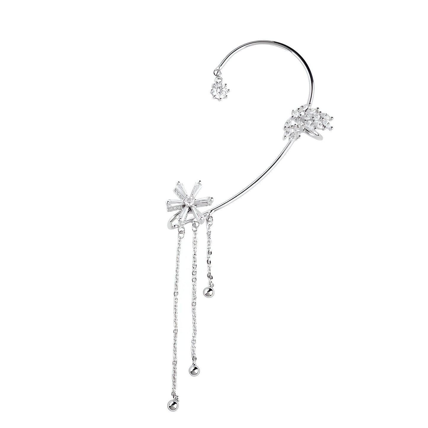 Pendientes de borlas florales rotativos