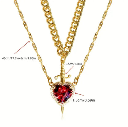 Collar de Corazón y Espada