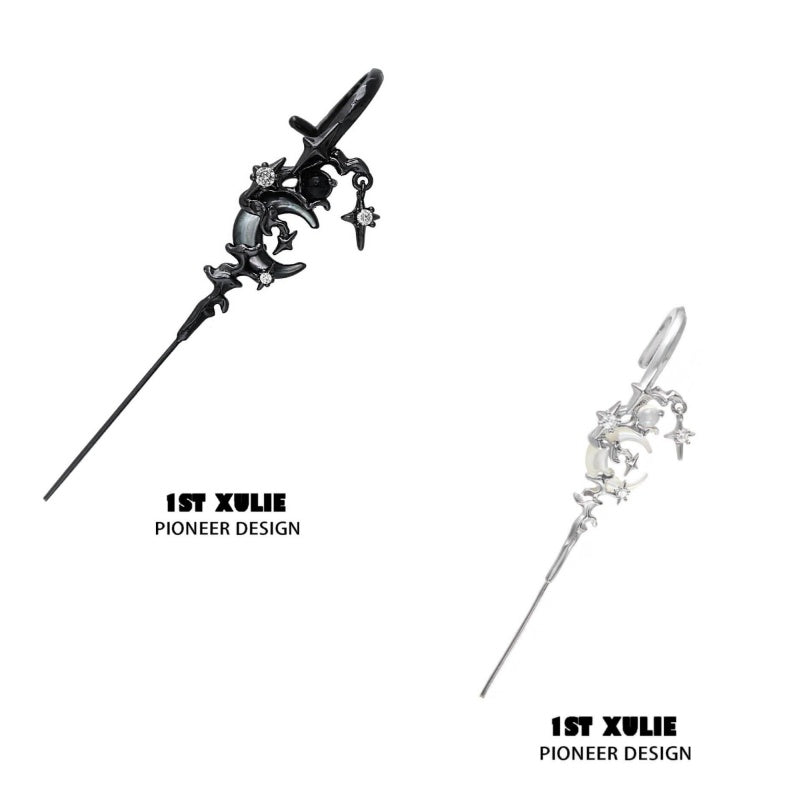 MYTH OF THE MOON 18K Platinum /24K Gold Ear Hook Needle Piercing Earring™