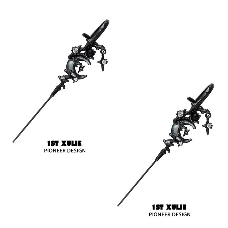 MYTH OF THE MOON 18K Platinum /24K Gold Ear Hook Needle Piercing Earring™