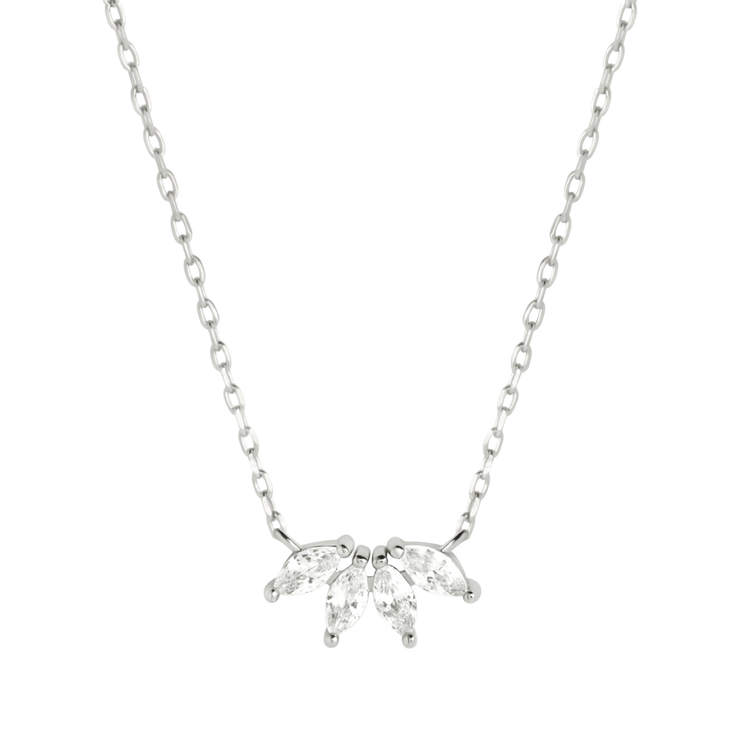 Collar de Cristal Marquesa de Plata 925