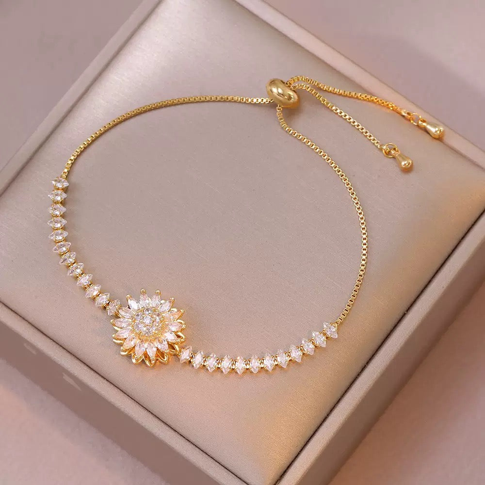 Conjunto de Joyas Estado de Girasol – Diseño Giratorio