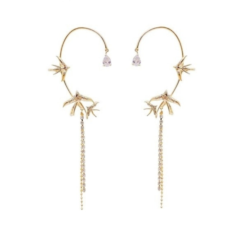 Star Swallow Ear Cuffs