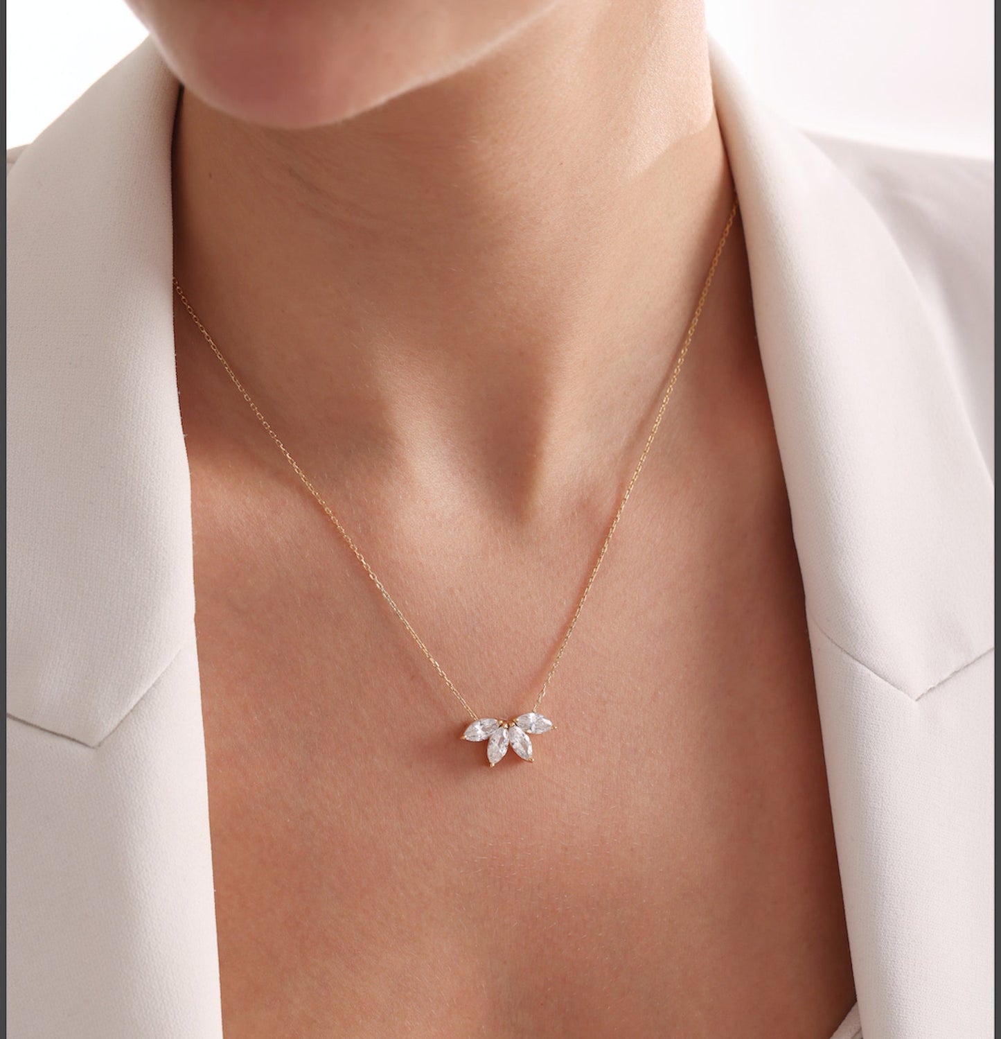 Collar de Cristal Marquesa de Plata 925